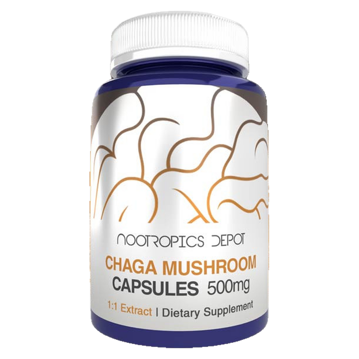 Chaga extracto, 180 cápsulas, 500 mg por cápsula
