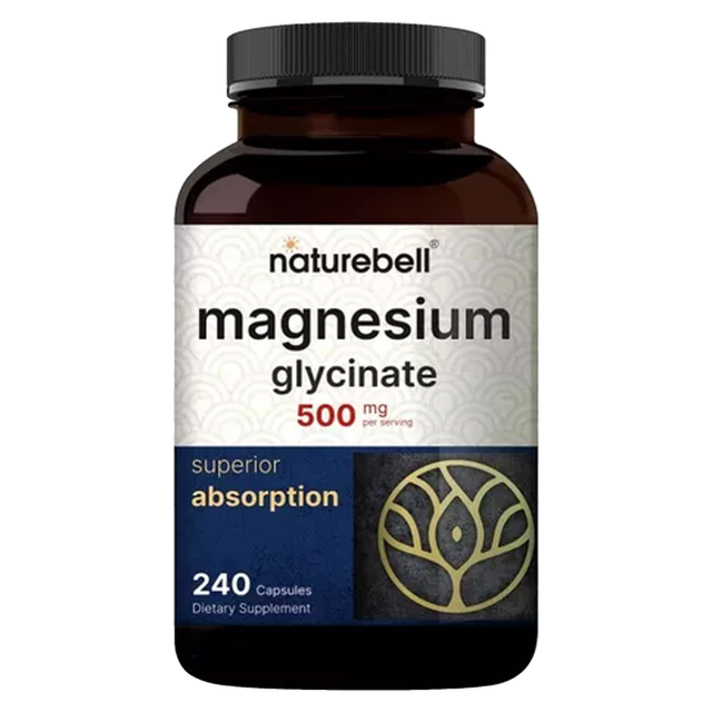 Magnesio glicinato, 240 cápsulas, 500 mg por porción