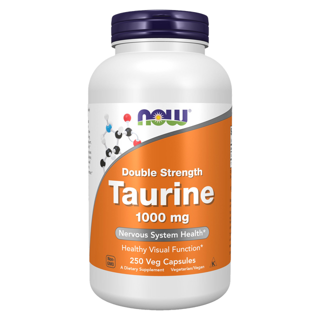 Taurina, 250 cápsulas, 1000 mg por cápsula