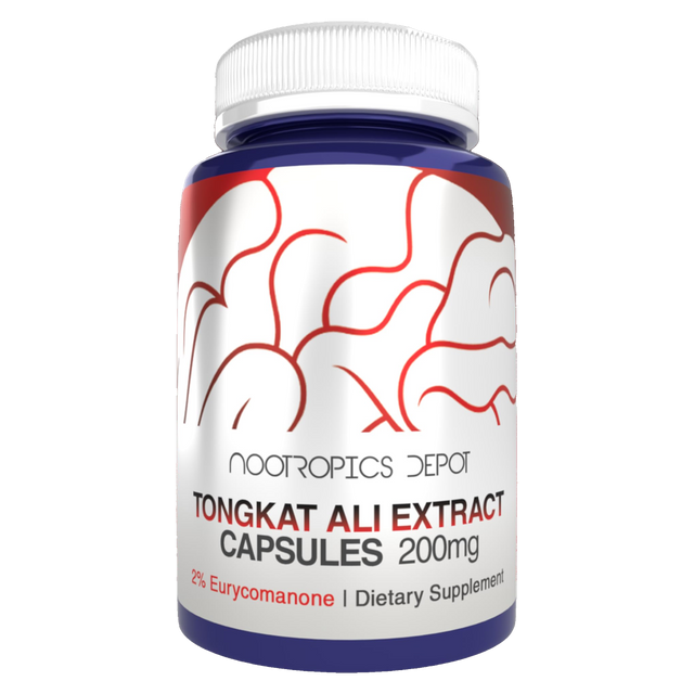 Tongkat Ali 2% euricomanona, 60 cápsulas, 200 mg por cápsula