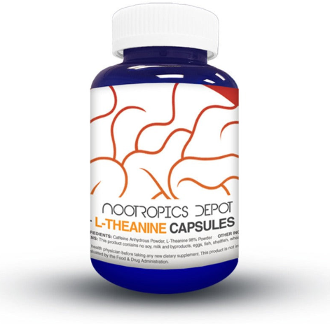 60 Cápsulas con 100mg de Cafeina y 200mg de L-Theanina - Nootropics Depot