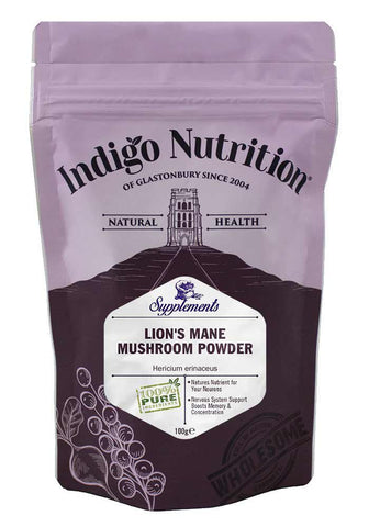 100g Hongo Melena de León en Polvo (Hericium Erinaceus) - Indigo Nutrition