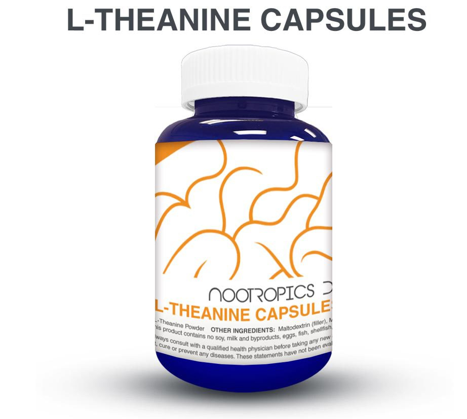 Cápsulas con 200mg de Teanina (L-Theanine Pura) - Nootropics Depot