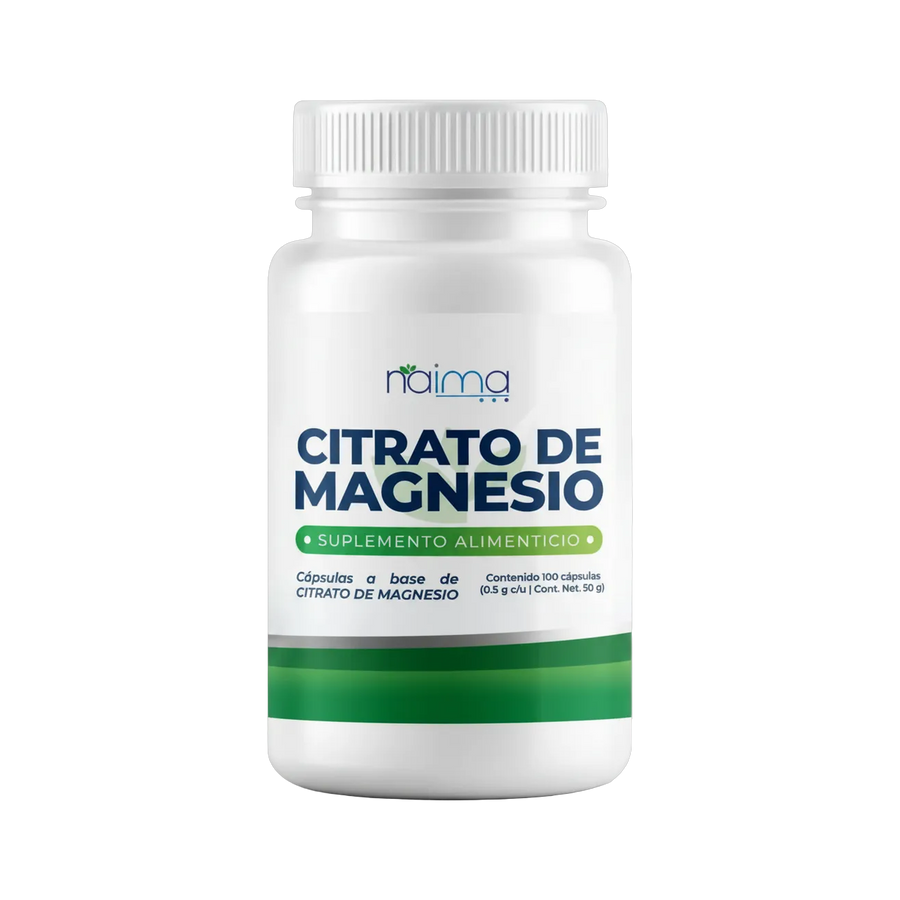 100 Cápsulas de Citrato de Magnesio 500mg - Naima
