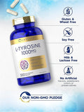 300 Cápsulas de L-tyrosine Premium con 1000mg por servicio - Carlyle