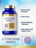 300 Cápsulas de L-tyrosine Premium con 1000mg por servicio - Carlyle