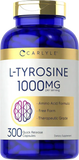 300 Cápsulas de L-tyrosine Premium con 1000mg por servicio - Carlyle