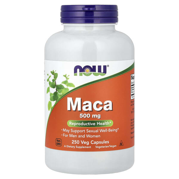 Maca NOW Foods · 250 cápsulas vegetales de 500 mg
