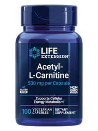 Acetil-L-carnitina, 100 cápsulas, 500 mg por cápsula