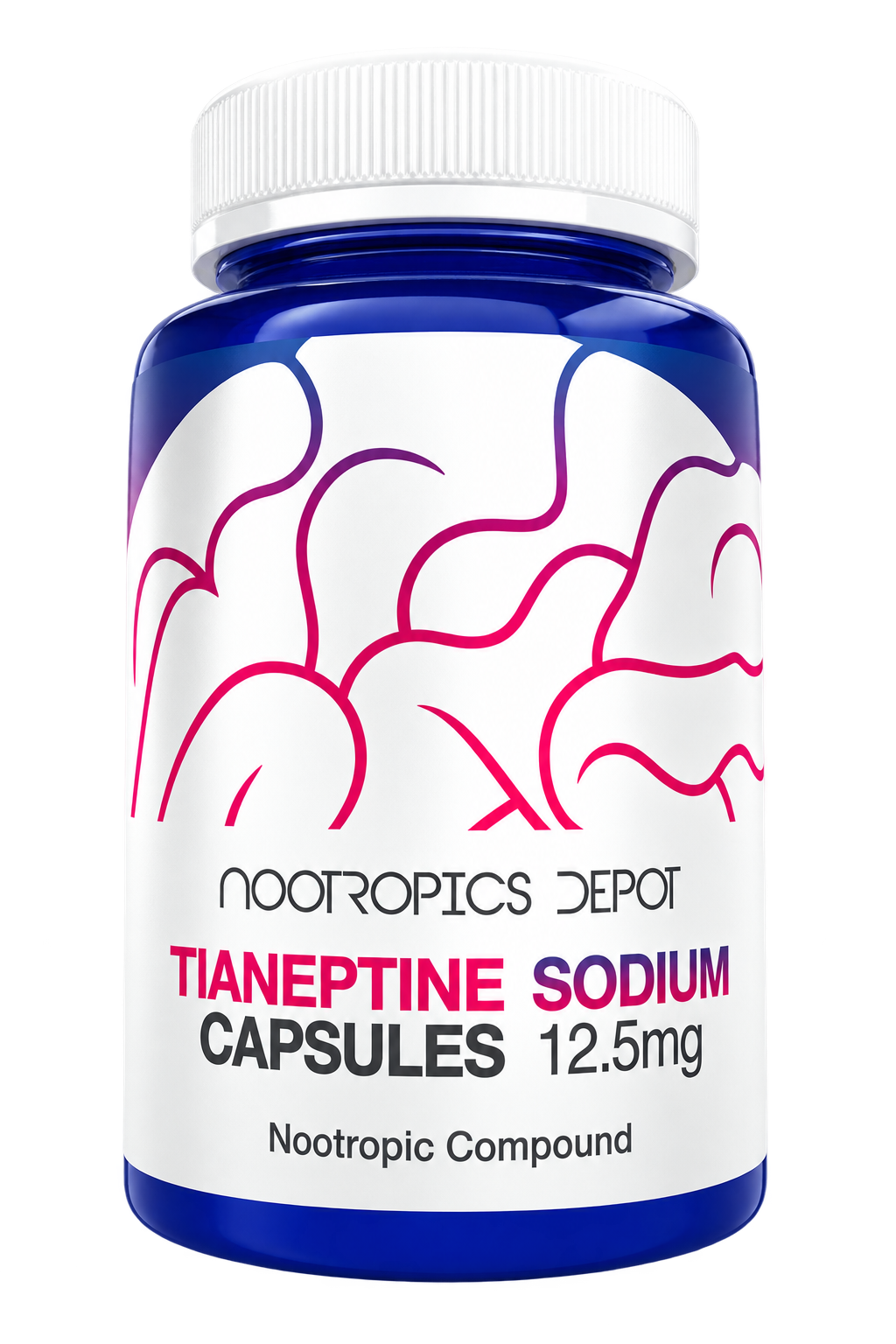 Tianeptine Sodium 12.5mg · 90 Cápsulas · Nootropics Depot