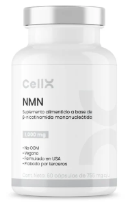 NMN - 60 Cápsulas con 1000mg β-Nicotinamida Mononucleótido + Resveratrol + TMG + Bioperine®  por CELX