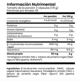 NMN - 60 Cápsulas con 1000mg β-Nicotinamida Mononucleótido + Resveratrol + TMG + Bioperine®  por CELX