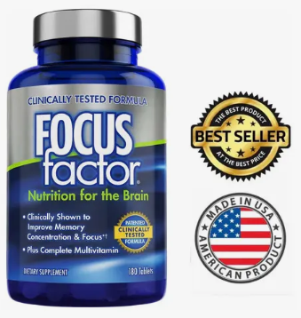 Focus Factor Original · 180 Tabletas · Nutrición para el Cerebro