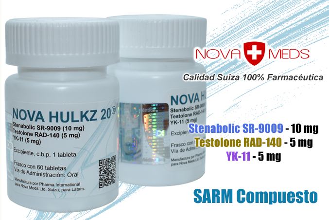 Nova Hulkz 20 SARM Compuesto SR-9009 RAD-140 YK-11 – Nova Meds