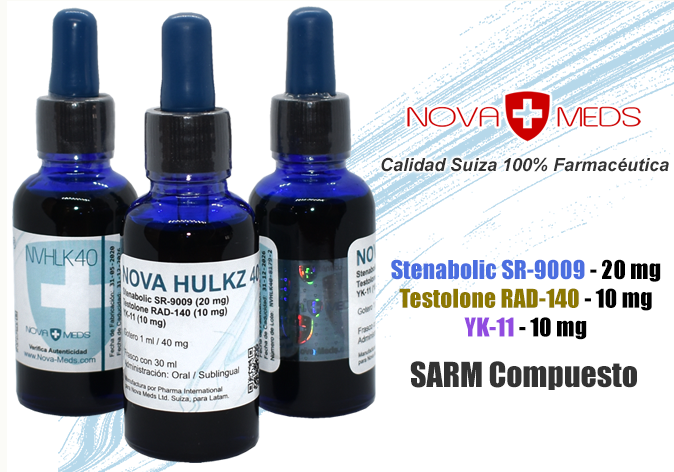 Nova Hulkz 40 SARM Compuesto Gotas SR-9009 RAD-140 YK-11 – Nova Meds