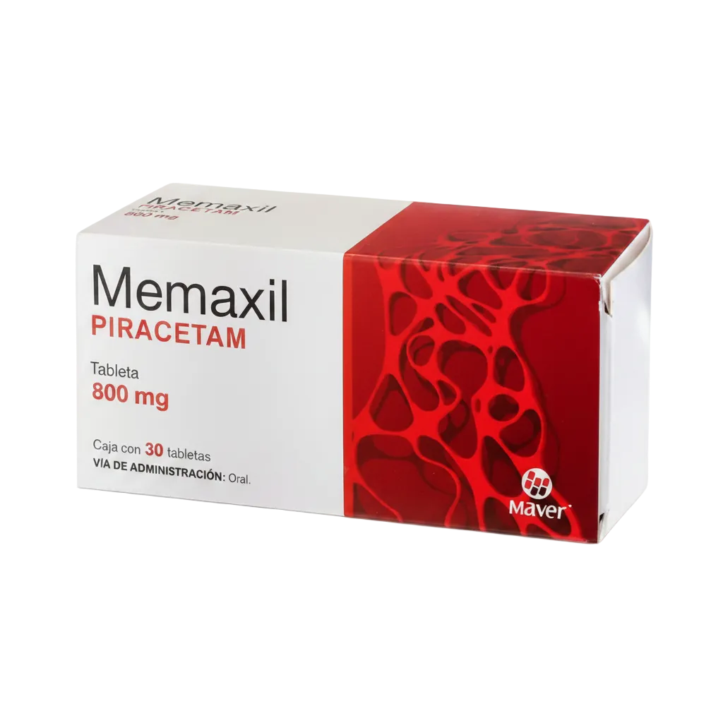 30 Tabletas con 800mg de Piracetam - Memaxil