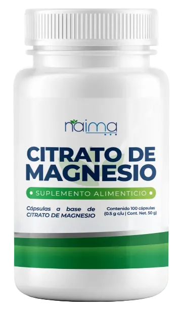 100 Cápsulas de Citrato de Magnesio 500mg - Naima