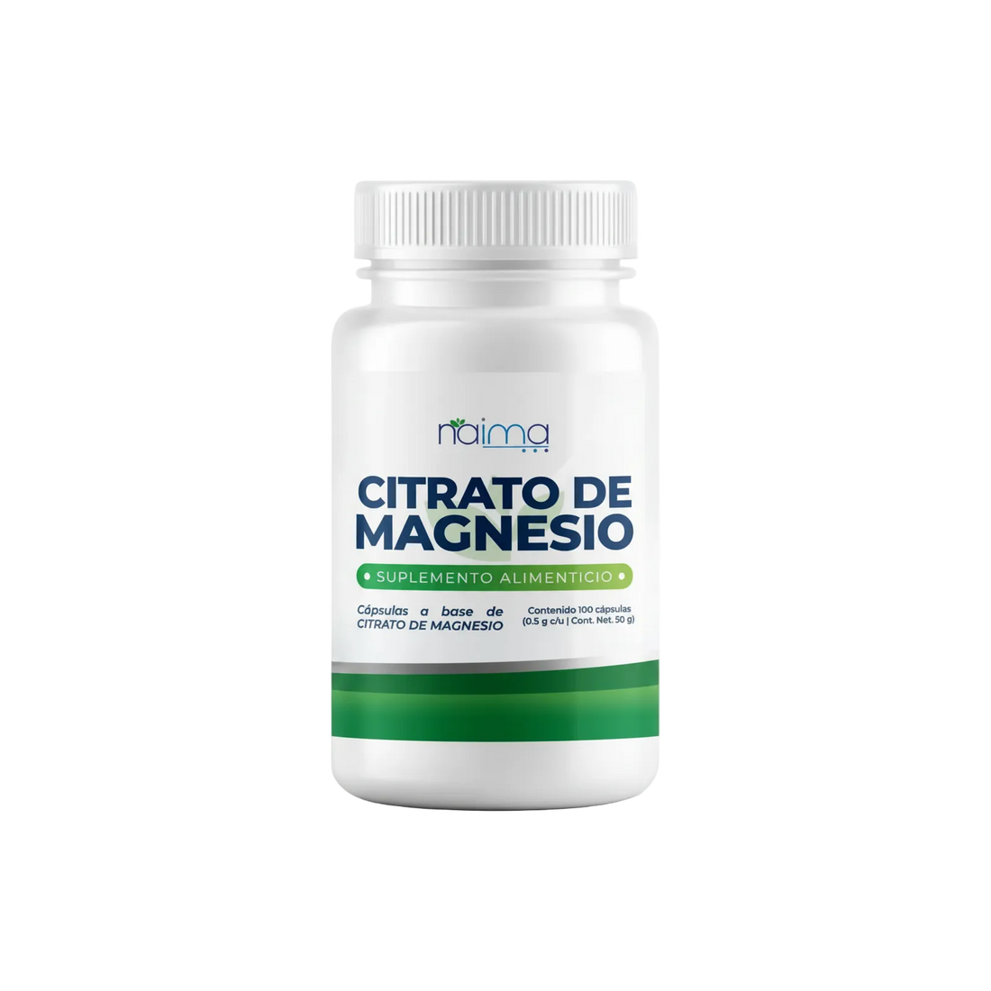 100 Cápsulas de Citrato de Magnesio 500mg - Naima