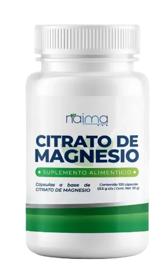 100 Cápsulas de Citrato de Magnesio 500mg - Naima