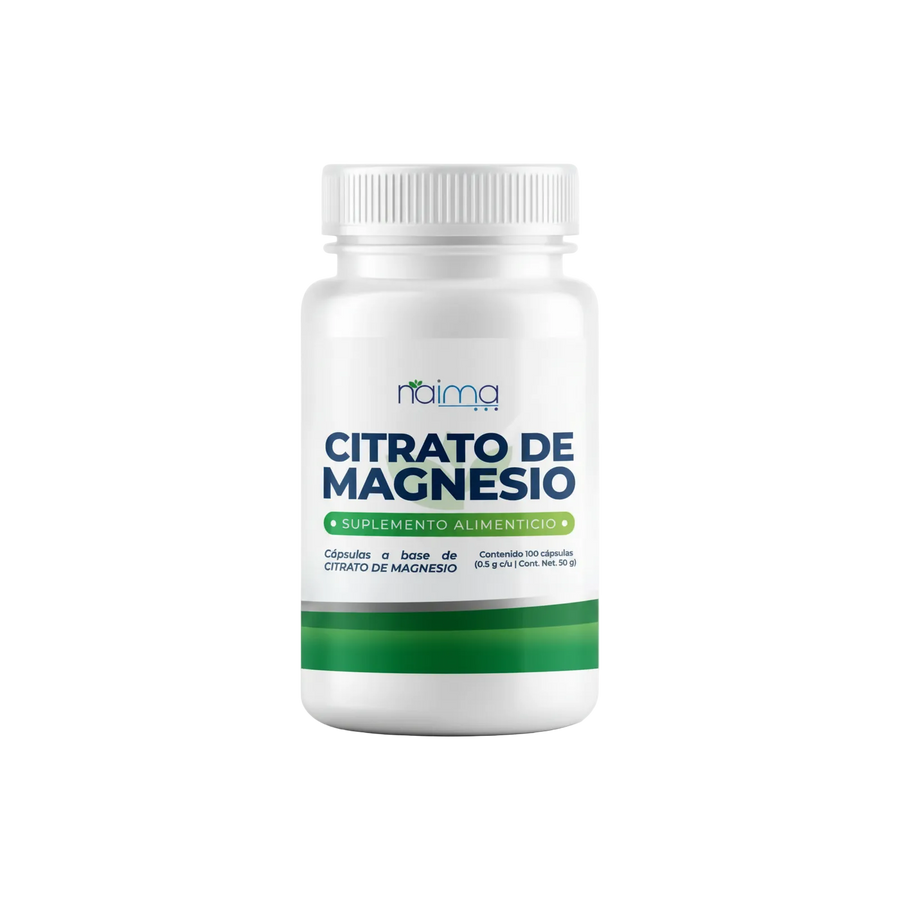 100 Cápsulas de Citrato de Magnesio 500mg - Naima