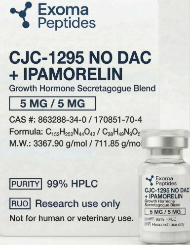 CJC-1295 No DAC + Ipamorelin 5mg/5mg – Exoma Peptides
