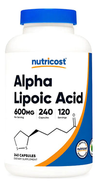 Ácido alfa-lipoico, 240 cápsulas, 600 mg por porción