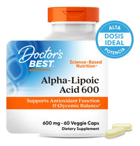 Ácido alfa-lipoico, 60 cápsulas, 600 mg por cápsula