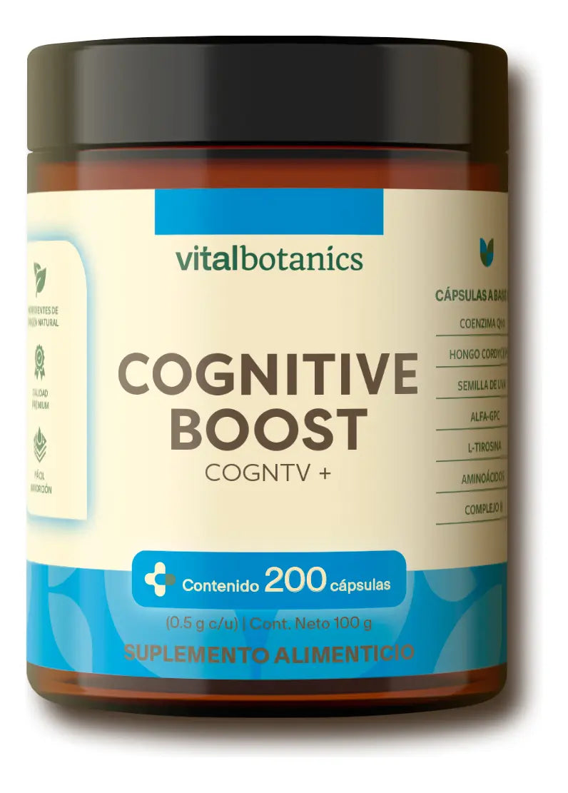 Fórmula nootrópica con cordyceps y multivitamínico, 200 cápsulas, 500 mg por cápsula