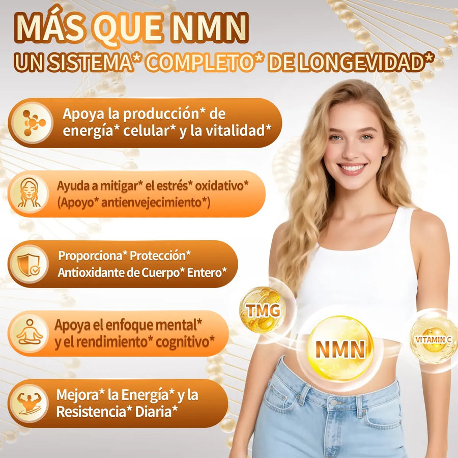 NMN liposomal 15 en 1, 120 porciones, 2,000 mg por porción