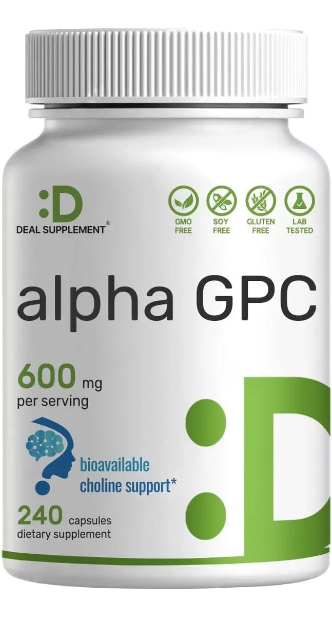 Alpha-GPC, 240 cápsulas, 600 mg por porción
