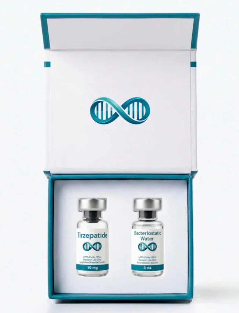 Tirzepatide + Agua Bacteriostatica 3mL – Kit listo para reconstruir | ≥99% Purity HPLC