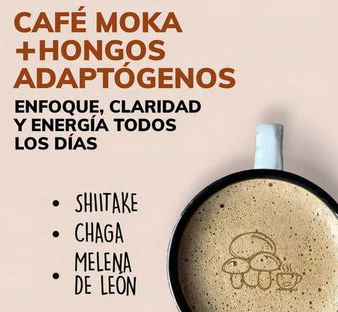 Cafe Soluble Con Hongos | Adaptógenos (Melena De Leon, Gonoderma, Maitake Y Shitake )