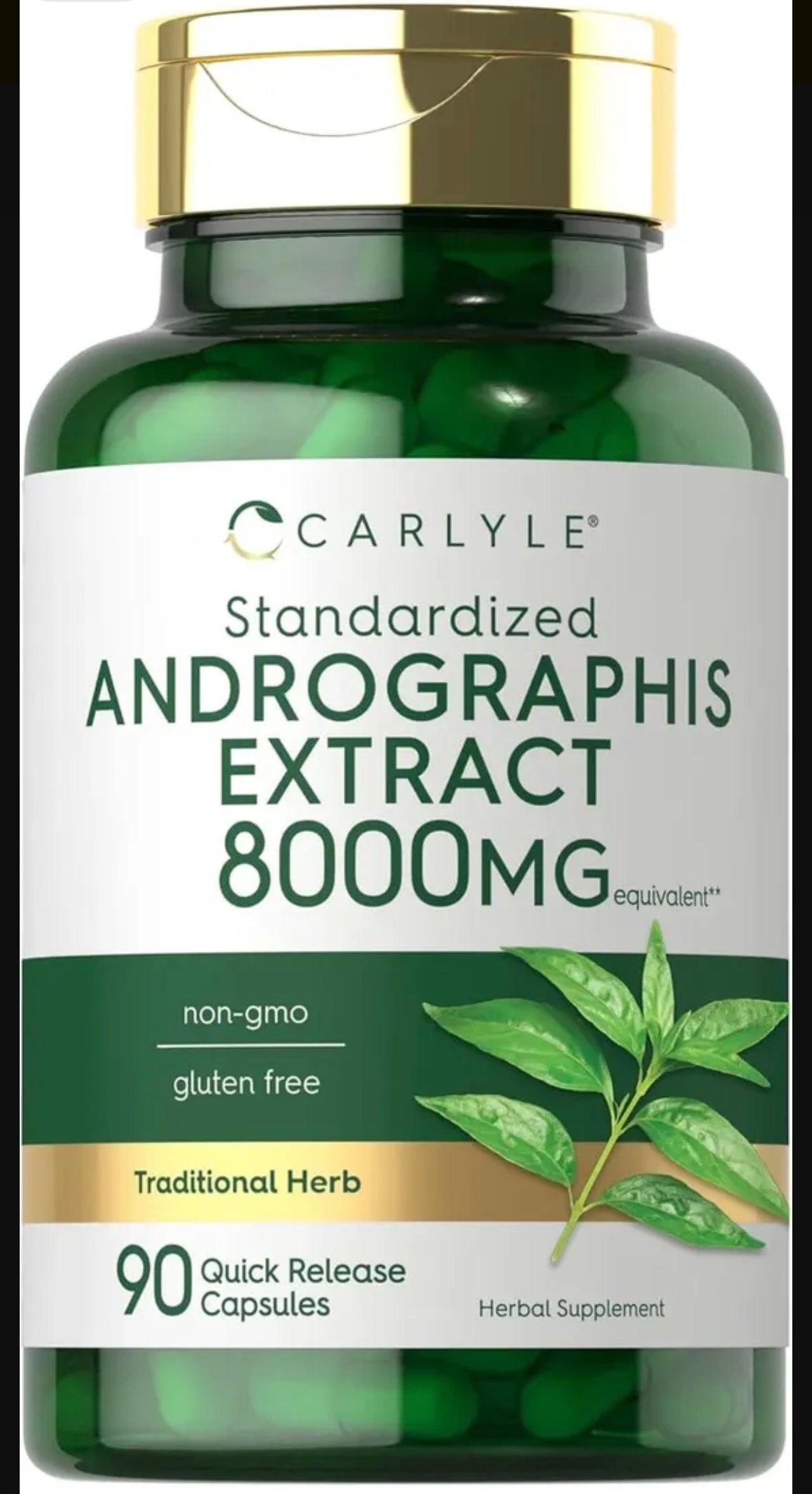 Andrographis Extract 8000mg – Carlyle | 90 Quick Release Capsules