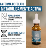 L-Methylfolate 5-MTHF Plus Methyl B12 15mg – TRIQUETRA™ | Gotas Orgánicas 60 Servicios