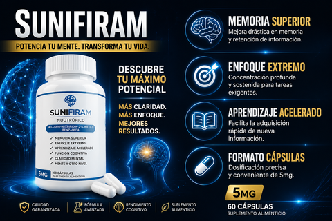 30 Cápsulas de Sunifiram con 5mg c/u