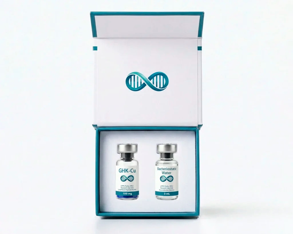 GHK-Cu 100mg + Bacteriostatic Water 3mL – Research Kit | ≥99% Purity Neopeptidos