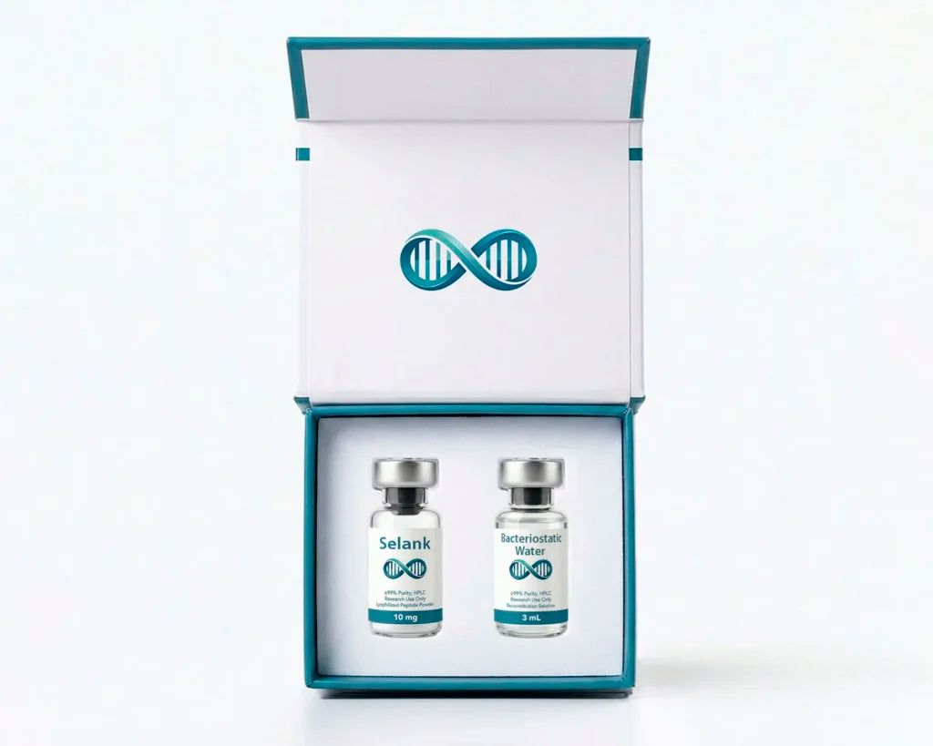 Selank 10mg + Bacteriostatic Water 3mL – Research Kit | ≥99% Purity Neopeptidos