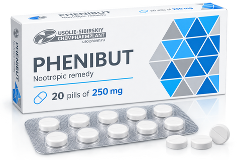 Phenibut 250mg — 20 Tabletas (Usolie-Sibirskiy)