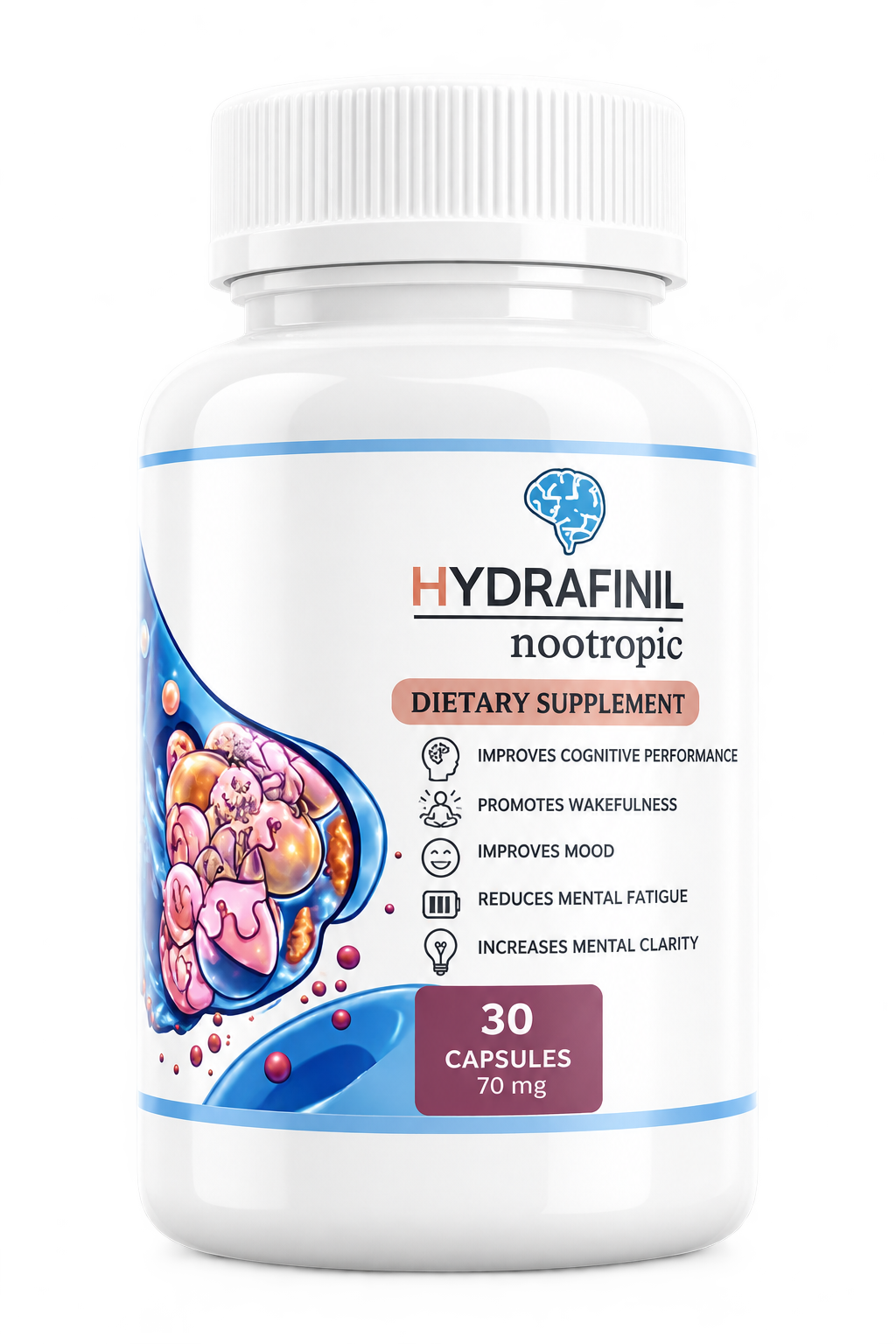 30 Píldoras con 70mg de Hydrafinil
