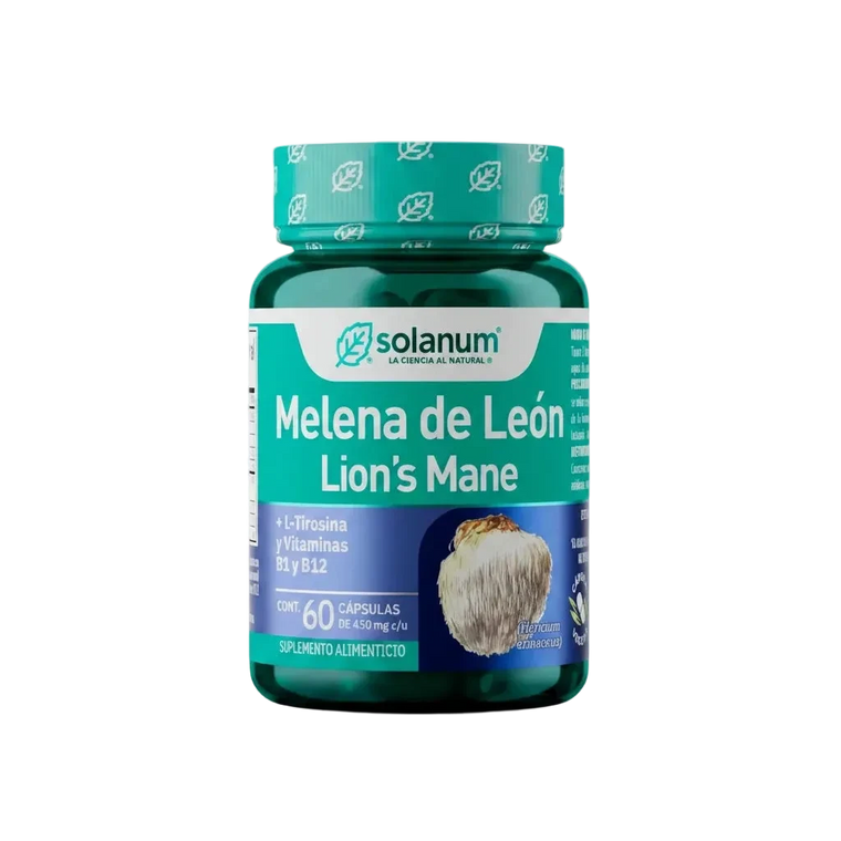 60 cápsulas con 450mg - Hongo Melena de León (Hericium Erinaceus)SOLANUM