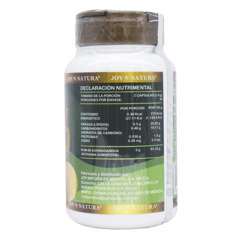 60 Cápsulas con 1200mg de Ashwagandha KSM-66