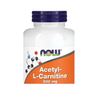 Acetil-L-carnitina, 200 cápsulas, 500 mg por cápsula – Now Foods