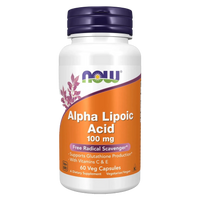 Ácido alfa-lipoico, 60 cápsulas, 100 mg por cápsula