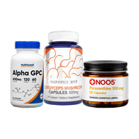 Alpha GPC · Cordyceps · Paraxantina · Set de 3 productos
