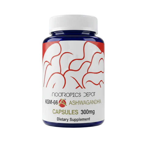 180 Cápsulas de Ashwagandha  KSM-66 - Nootropics Depot
