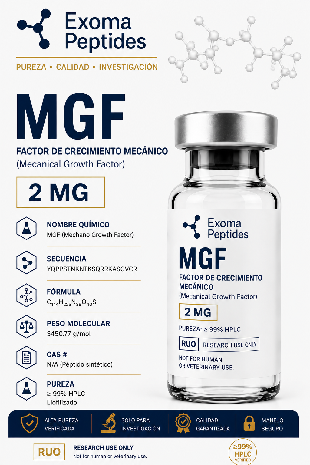 MGF vial 2mg – Exoma Peptides