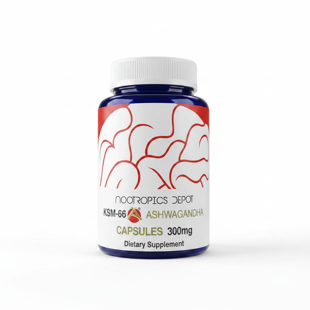 180 Cápsulas de Ashwagandha  KSM-66 - Nootropics Depot