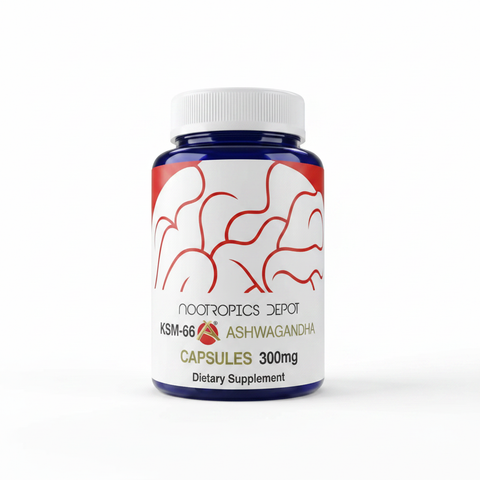180 Cápsulas de Ashwagandha  KSM-66 - Nootropics Depot