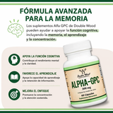 Alpha-GPC 300 mg · 60 Cápsulas · Double Wood Supplements · Fórmula Avanzada Memoria