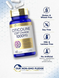 Citicolina CDP Choline 1000 mg · 60 Cápsulas · Carlyle · Extra Strength
